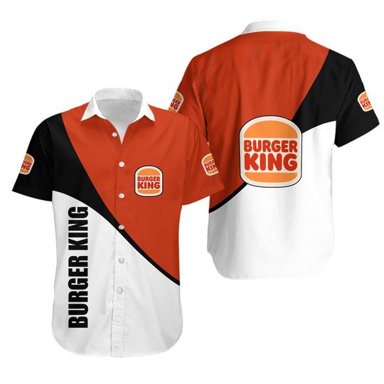 Burger King Button Shirt, Fast Food Button Shirt