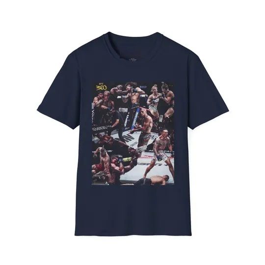 Discover UFC 300 Collage Moments T-Shirt | Cotton Short Sleeve T shirt | Unisex Softstyle | Summer Casual Shirt