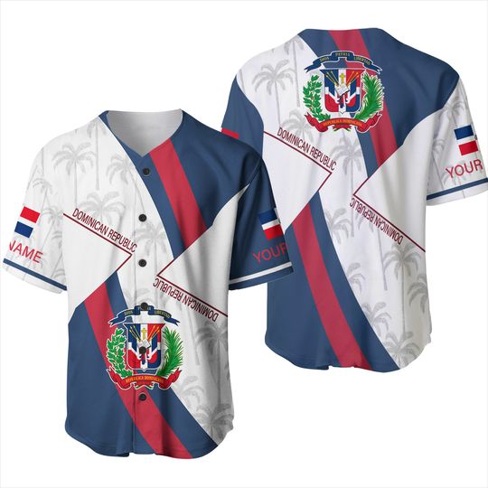 Personalized Dominican Republic Baseball Jersey
