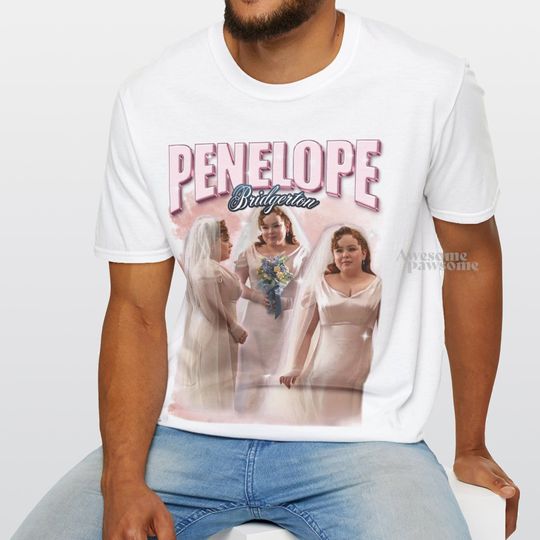 Penelope - Bridgerton Bootleg Cotton T-shirt, Bridgerton TV Show, Bridgerton Season 3 Fan Gift, Casual T-shirt For Unisex