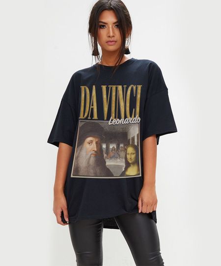 Da Vinci Retro Shirt, Da Vinci Homage Shirt, Da Vinci Shirt, Da Vinci Fan Shirt, Da Vinci Unisex Shirt, Leonardo Da Vinci Painter Shirt
