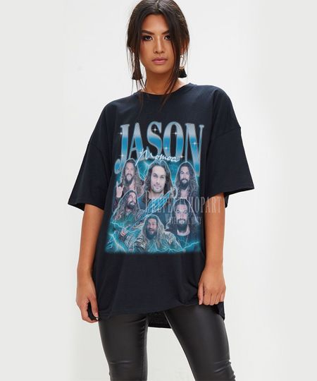 JASON MOMOA Shirt, Jason Momoa Hawaiian Actor T-shirt, Vintage Jason Momoa Homage Merch Retro 90s Fans Gift, Jason Momoa Amber Heard Tees