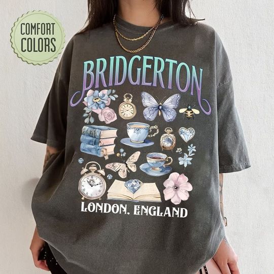 Lady Whistledown's Tea House Shirt, Bridgerton Shirt, Bridgerton Gift, Regency, Spill the Tea, TV Show, Book Lover Shirt, Comfort Colors