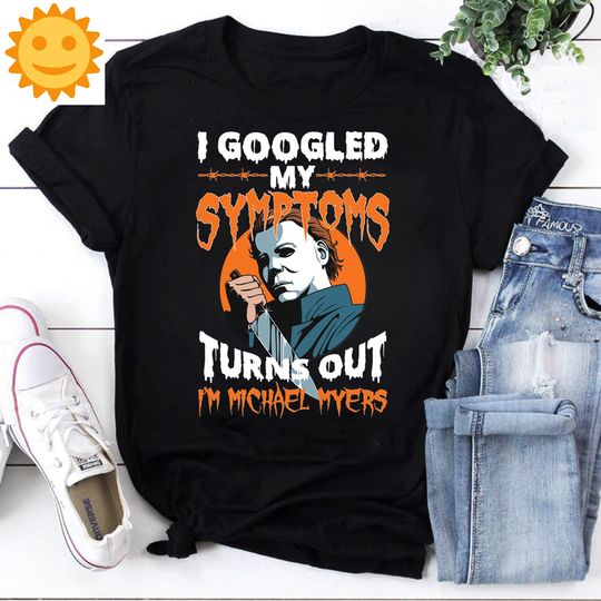 I Googled My Symptoms Turns Out I'm Michael Myers Vintage T-Shirt, Michael Myers Shirt, Halloween Shirt, Horror Movie Shirt