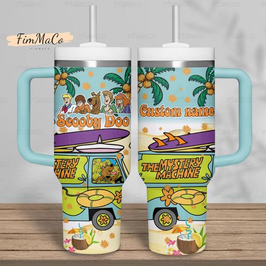 Scooby Doo Tumbler 40oz, Scooby Doo Stainless Tumbler with handle