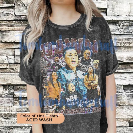 Dawn Staley Shirt, Basketball shirt, Classic 90s Graphic Tee, Unisex, Vintage Bootleg, Gift, Retro, Dawn Staley Acid Wash Oversized Shirt