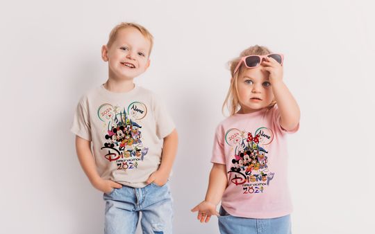 Disney matching shirts, Disney vacation 2024, Disney family shirts with custom names, Disney kids' shirts, Disney family matching tees