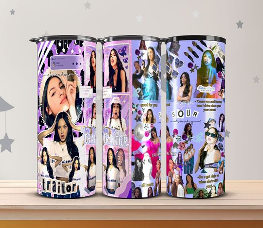 Olivia Rodrigo 20oz Tumbler with Lid and Straw, Gifts for Fan