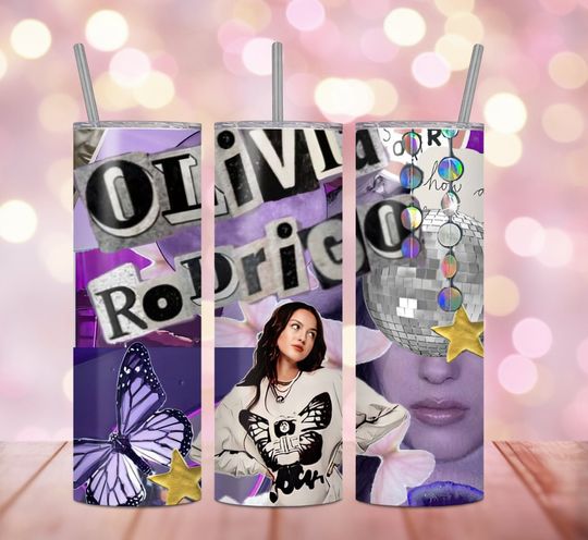 Olivia Rodrigo Tumbler with Lid and Straw, Gifts for Him, Gifts for Her