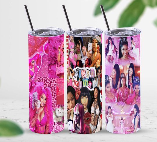 Nicki Minaj Tumbler with Lid and Straw, Gifts for Him, Gifts for Her