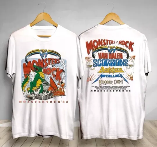 Vintage Monsters of Rock Tour 1988 T-Shirt, Concert 2024 TShirt, Music 2024 Tour Shirt, Gift For Fan