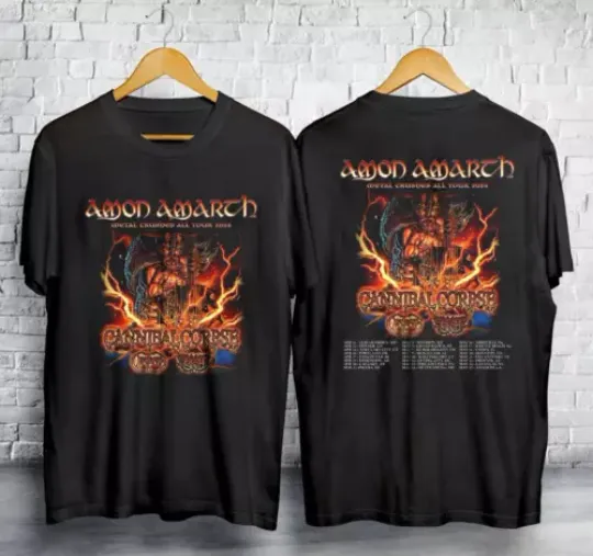 Amon Amarth Metal Crushes All Tour 2024 Cotton Unisex All Size Shirt, Concert 2024 TShirt, Music 2024 Tour Shirt, Gift For Fan