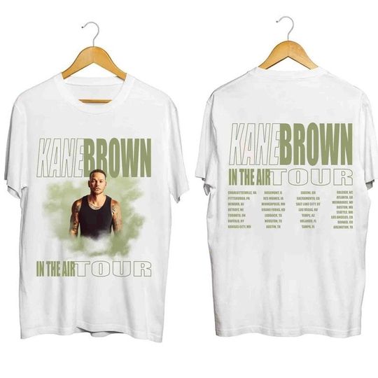 Kane Brown In The Air Tour 2024 Shirt | Comfortable Cotton Music Tour Shirt | Summer Casual Short Sleeve Shirt For Unisex