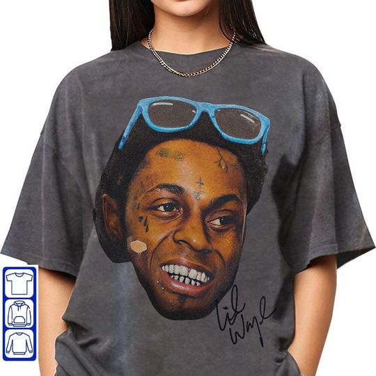 Lil Wayne Rap Shirt, Merch Vintage 90s Y2K Hip Hop Drake Travis Kanye Metro Boomin Young Thug Gunna