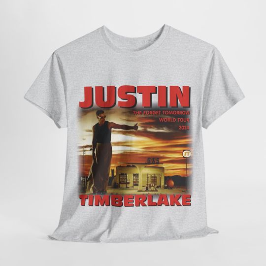 2024 Justin Timberlake Tour Shirt, The Forget Tomorrow Tour - Summer 2024 Unisex Heavy Cotton Tee, JT World Tour