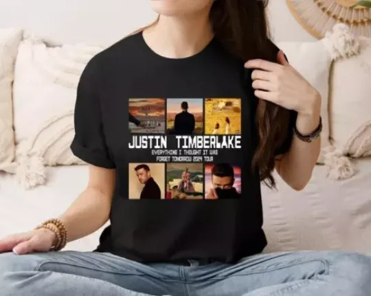 2024 Justin Timberlake Tour T-Shirt, Vintage 90s T-Shirt, Trending Fashion, Cotton Tee, Tshirt For Men Women Kid