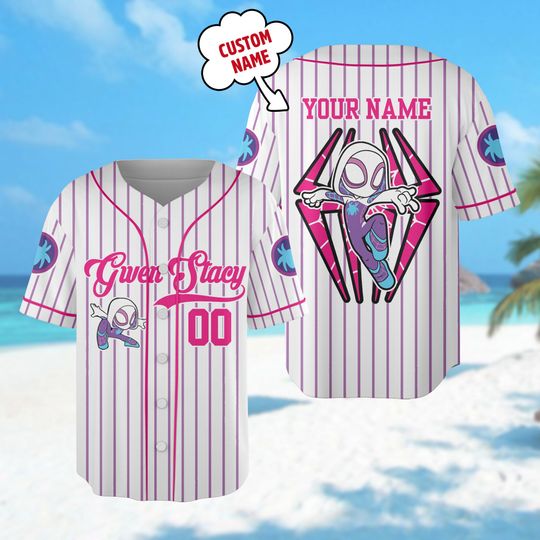 Custom Spidey and His Amazing Friends Baseball Jersey, Gwen Stacy Baseball Jersey Shirt, Spiderman Baseball Team Outfit, Gift for Spider Fan