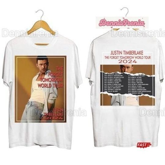 Justin Timberlake Tour 2024 Shirt, Forget Tomorrow World Concert Shirt, Jt Concert Shirt, Music Tour Shirt, Timberlake Fan Gift, Timber