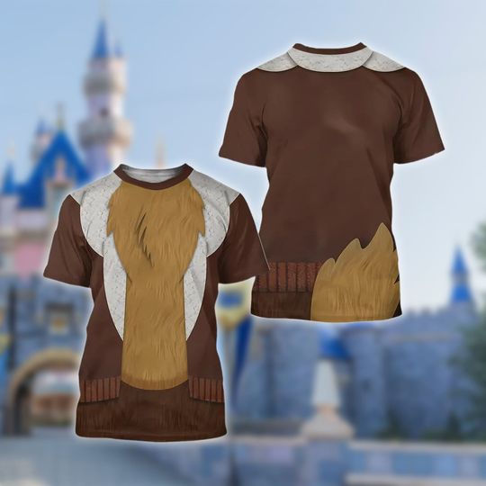 Chip And Dale Cosplay Costume Tee, Halloween 3D T-Shirt Gift For Summer,Comfortable, Trending Street Fashion