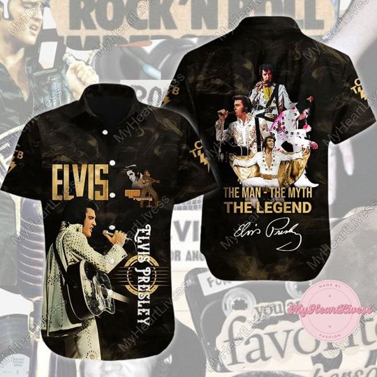 Elvis King Shirt, Elvis Hawaiian Shirt, Elvis King Of Music Shirt, Men Summer Shirt, Short Sleeve Hawaiian Shirt, Elvis Presley Shirt