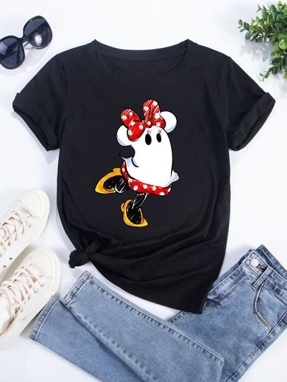Disney Minnie Mouse Shirt, Pumpkin Halloween trick or treat Best gift Tshirt