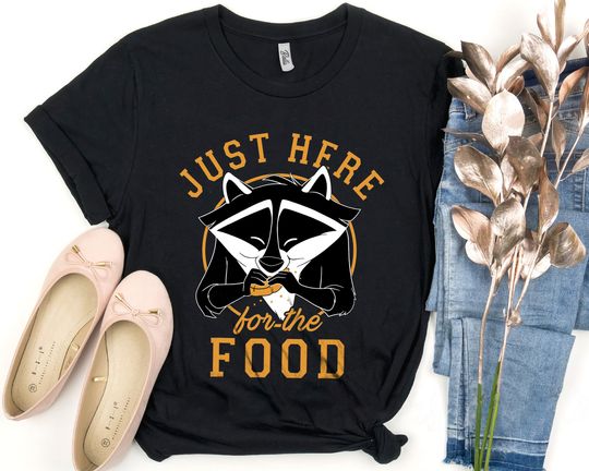 Disney Pocahontas Meeko Just Here For The Food Portrait Shirt, Family Birthday Gift for Adult, Kid, Toddler