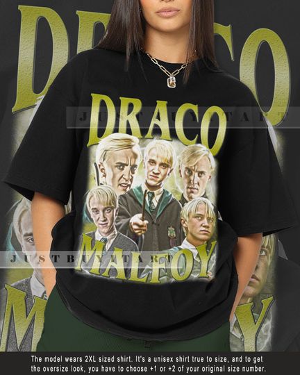 Limited Draco Malfoy Shirt, 90s Bootleg Cotton Tee, Retro shirt, Movie Fan shirt, Short Sleeve Casual Tee For Unisex