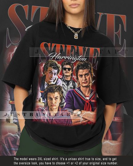 Limited Steve Harrington Shirt Gift Movie Steve Harrington T-Shirt, 90s Bootleg Cotton Tee, Retro shirt, Movie Fan shirt, Short Sleeve Casual Tee For Unisex
