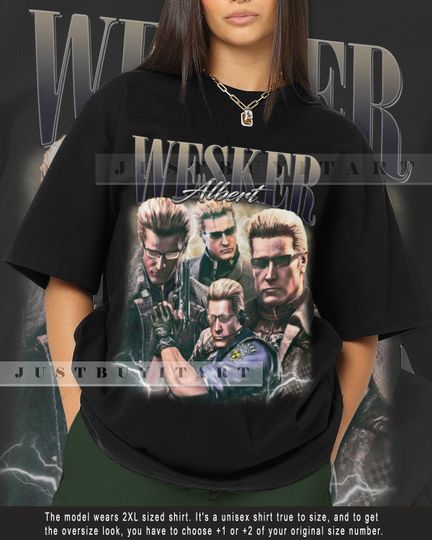 Limited Albert Wesker Shirt, 90s Bootleg Cotton Tee, Retro shirt, Movie Fan shirt, Short Sleeve Casual Tee For Unisex
