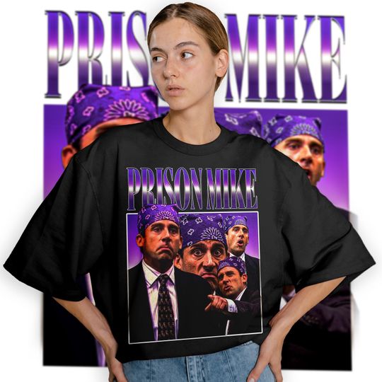 Limited PRISON MIKE Vintage T-Shirt, Graphic Unisex Michael Scott T-shirt, Retro 90's Fans Homage T-shirt, Gift For Women and Men