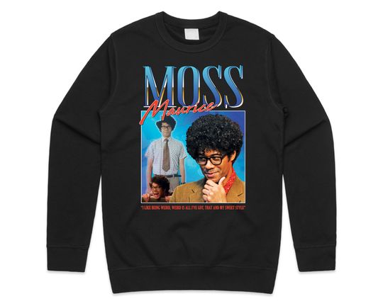Moss Maurice Homage Jumper Sweatshirt, Roy Jen IT Nerd Geek TV Show Retro 90's Vintage Funny, Vintage Long Sleeve Sweatshirt, Gift For Men Women