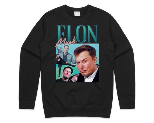 Elon Musk Homage Jumper Sweatshirt, Funny Meme Icon Legend 90's 80's, Vintage Long Sleeve Sweatshirt, Gift For Men Women