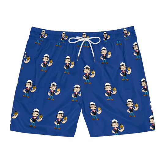 Popeye The Sailor Man Men's Swim Shorts, Loose Luxury Shorts 3D Printed Casual, Homestay Shorts, Hawaiian Beach Shorts