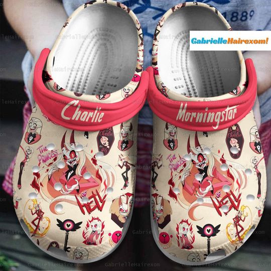 Hazbin Hotel Clogs, Hazbin Hotel Clogs, TV Series Clogs, Angel Dut Beach Clogs, Slipper For Men Women And Kids
