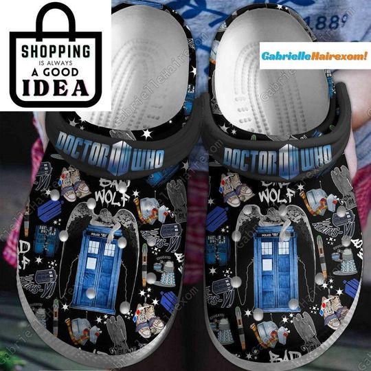 Doctor Who Clogs, Doctor Who Bad Wolf Clogs, Doctor Who Movie Clogs, Police Box Starry Night Clogs, Movie Series Sneakers