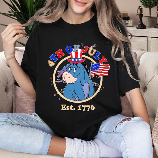 Funny Donkey 4th Of July Est 1776 T-Shirt, Independent Day Gift For Family, Shirt For America Holiday, Donkey Freedom Tee For Patriot