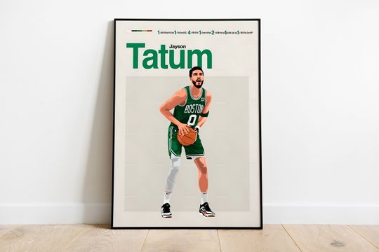 Jayson Tatum Poster, NBA Poster, Celtic Poster, Tatum Poster
