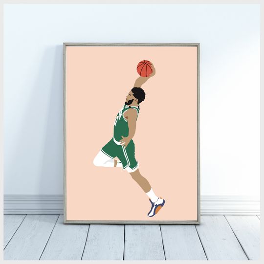 Jayson Tatum Dunk Poster - Basketball Gifts - Jayson Tatum Print -Unframed poster Available in 3 sizes