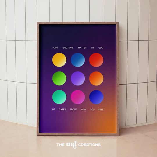 Your Inside Out Emotions Poster Christian Wall Art Colorful Premium Poster