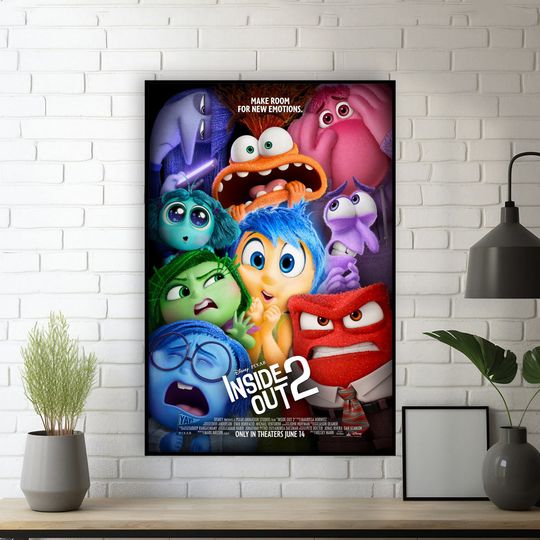Inside Out 2 Movie Poster Room DecorHome DecorFor Him/HerBedroom PosterArt Poster for Gift