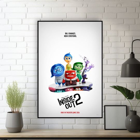 Inside Out 2 Movie PosterRoom DecorHome DecorFor Him/HerBedroom PosterArt Poster for Gift
