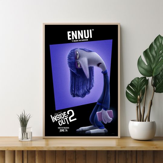 Inside Out 2 poster,Gift for Friends,Unique Wall Art,Custom Movie Poster,Movie Art,Room Decoration