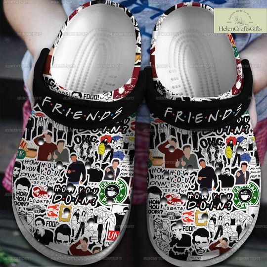 Friends TV Series Clogs, Friends TV Show Clogs, Movie Character Slipper, Friends Summer Shoes, Chandler Friends Shoes