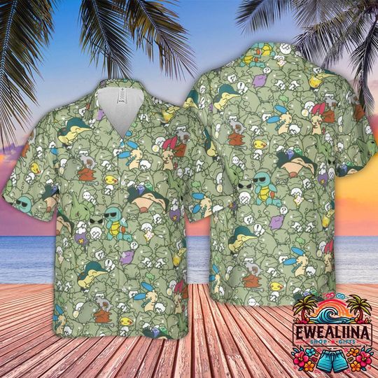Squirtle Hawaiian Shirt Set - Birthday Gift for Him