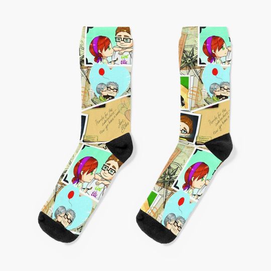 Carl and Ellie UP! Socks, Disney Fan Socks