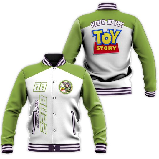 Custom Toy Story Buzz Lightyear Cloud Baseball Jacket