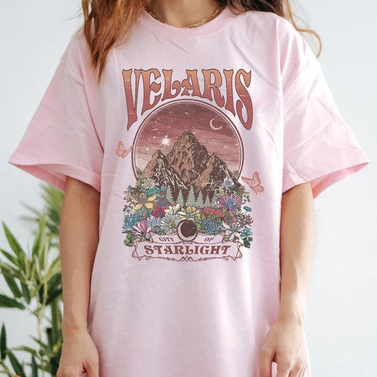 Velaris Shirt, Velaris City Of Starlight cotton tee, Graphic Tshirt for men, women, Unisex, Trending Gifts