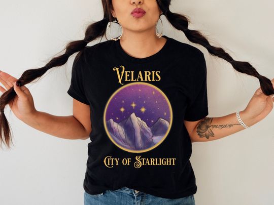 Velaris City of Starlight Short Sleeve Tee, ACOTAR Shirt, Night Court Womens T-shirt