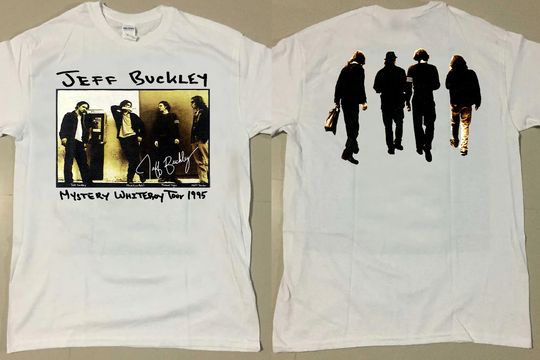 Jeff Buckley Mystery White Boy Tour 1995 Double Sided T-Shirt, Vintage Music Tour Cotton Tee, Summer Trending Shirt For Unisex