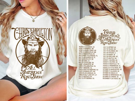 Chris Stapleton Graphic Shirt, All American Road Show 2024 Tour Shirt, Chris Stapleton Fan Gift, Chris Stapleton Merch, Chris Stapleton Tee